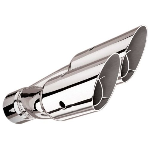 Borla Universal Polished Exhaust Tip – Dual Round Angle-Cut Intercooled W/  2.5″ Inlet & 3