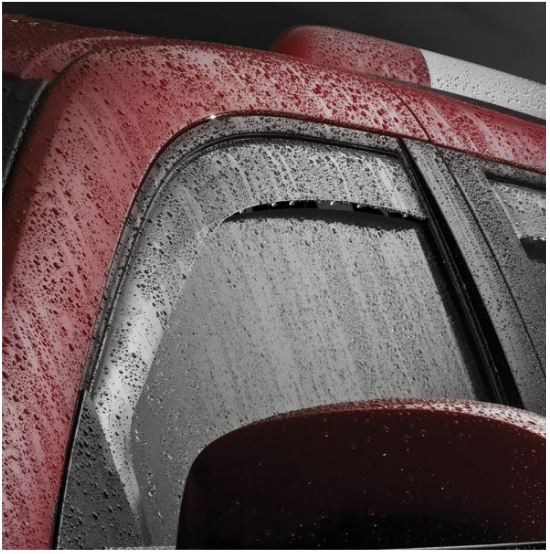 WeatherTech Custom Fit Front & Rear Side Window Deflectors for Cadillac SRX Light Smoke 