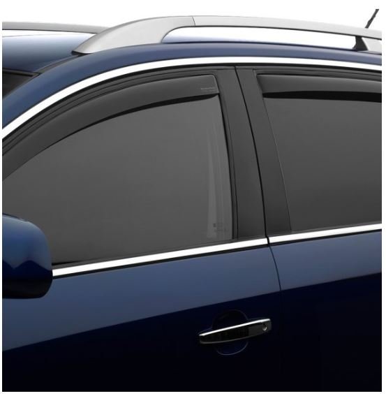 WeatherTech Custom Fit Front & Rear Side Window Deflectors for Volkswagen GLI Sedan Dark Smoke 