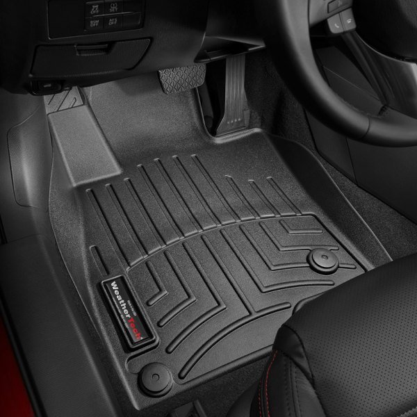 WeatherTech 1st Row Black Molded Floor Liners - 2014-2018 Mazda 3 ...