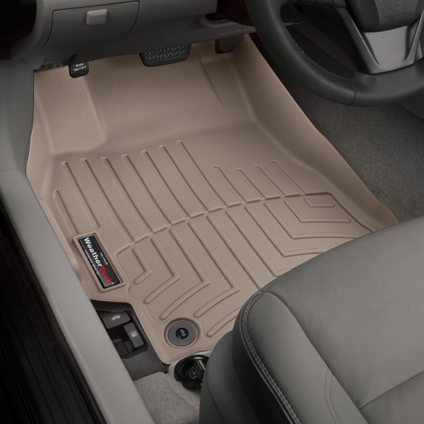 WeatherTech 1st Row Tan Molded Floor Liners - 2015-2017 Toyota Camry ...