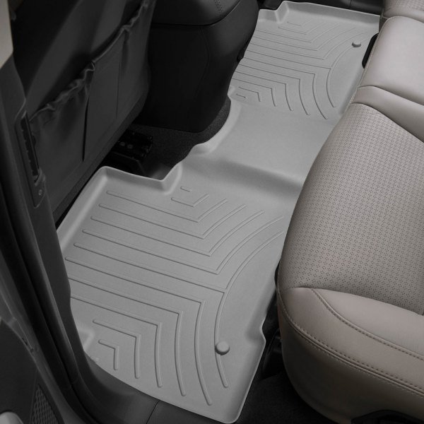 WeatherTech 2nd Row Gray Molded Floor Liners - 2013-2018 Hyundai Santa ...