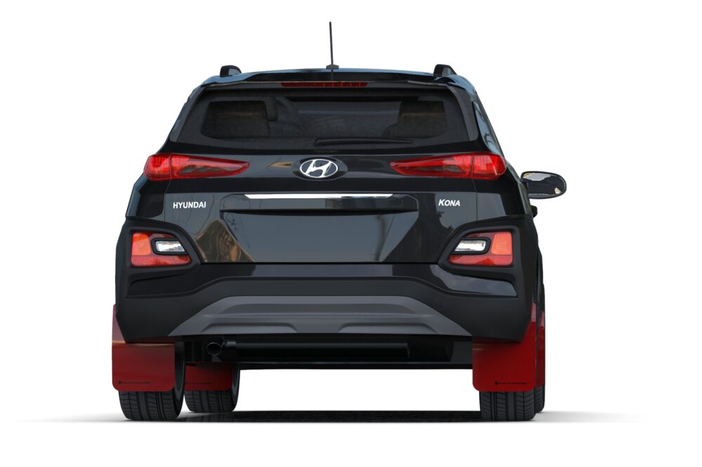 Rally Armor Urethane Mud Flaps - 2018-2019 Hyundai Kona - Red w/ Black ...