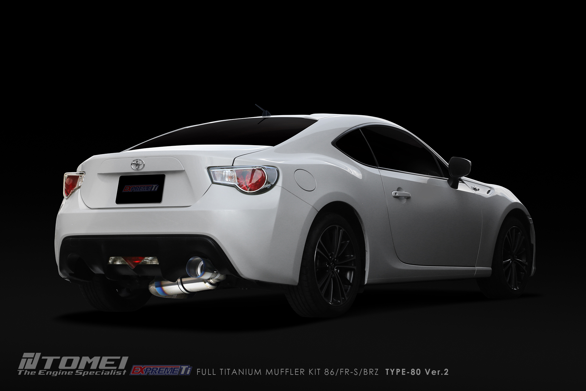 Tomei EXPREME Ti Full Titanium “TYPE-80 ver.2” Cat-Back Exhaust –  2013-2022+ Scion FR-S, Subaru BRZ & Toyota 86/GR86