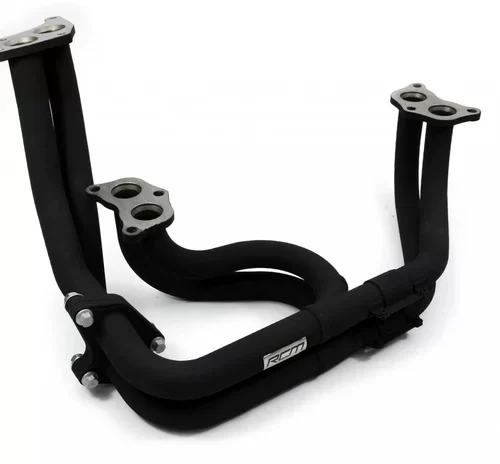 RCM Black Ceramic Coated Twin Scroll Stainless Steel Tubular Exhuast Manifold - Subaru EJ