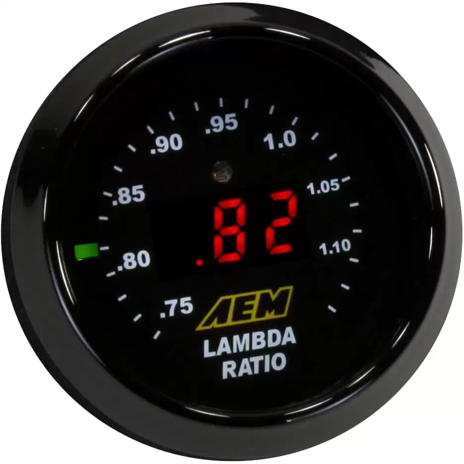 PN: 30-4110 - Wideband UEGO Controller Gauge in Lambda mode with black bezel and black face
