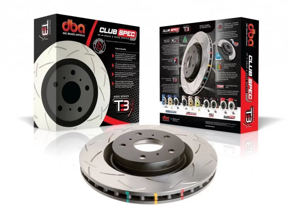 DBA 4000 Series T3 Slotted Front Rotors - 02-07 Subaru Impreza - CLEARANCE